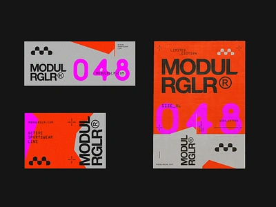 MODUL RGLR Assets active brand card cotton health logo modul poster pricetag print sports sportswear streetwear tag utilitarian voucher