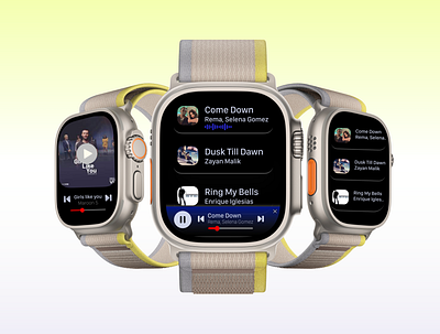 Music App Smart Watch UI Design branding design music app music app smart watch ui design project smart watch ui ui design ux ux design