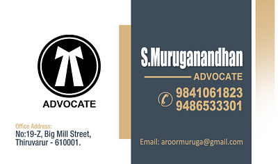 Advocate Business Card advocate business card design graphic design india lawyer tamil tamilnadu