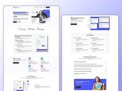 Essay Writing Website Design | UI/UX creative design creative website essay website essay writing graphic design landing page ui ui design uiux ux ux design web design website design website ui writing site writing website