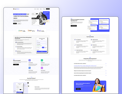 Essay Writing Website Design | UI/UX creative design creative website essay website essay writing graphic design landing page ui ui design uiux ux ux design web design website design website ui writing site writing website