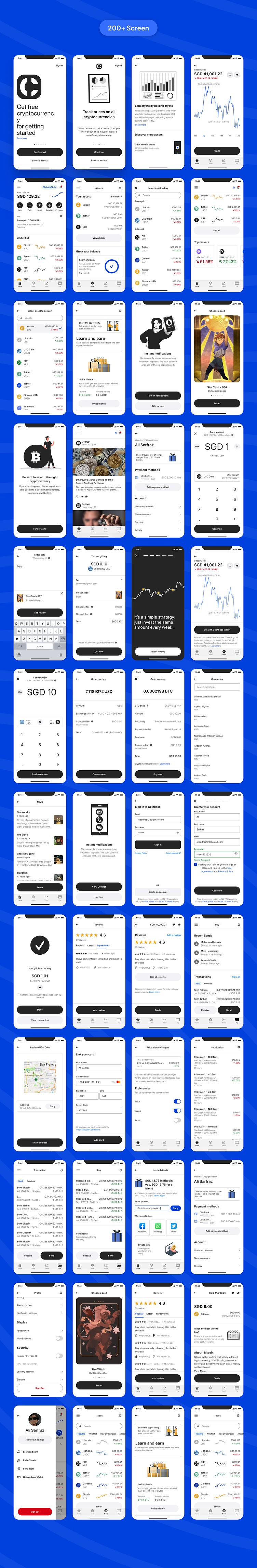 Crypto App UI Kit | 200+ Screens | Figma by UI Ants on Dribbble