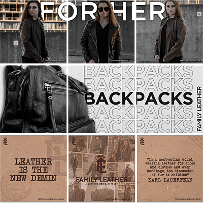 Family Leather-Instagram Grid graphic design
