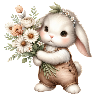 Floral bunny