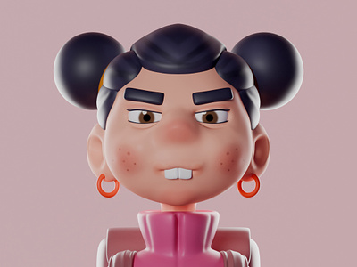 Duda b3d blender character character design cycles girl kid zbrush