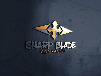 Sharp blade 3d animation branding graphic design logo