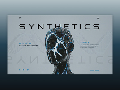 Synthetics | Web UI Landing Page Design hero hero section landing landing page landing page design sci fi ui ui design user experience user interface web web design website