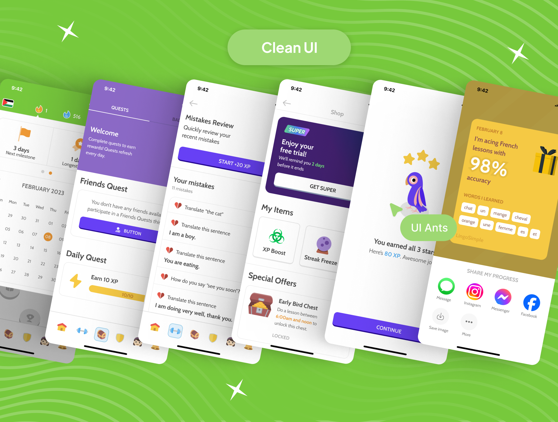 LingoSimple - Language Learning App by UI Ants on Dribbble