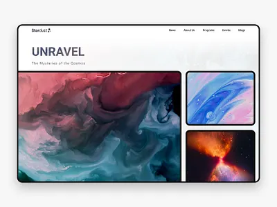 Stardust - Landing Page abstract ai animation app branding design hero section landing page logo minimal modern sleek ui ux website