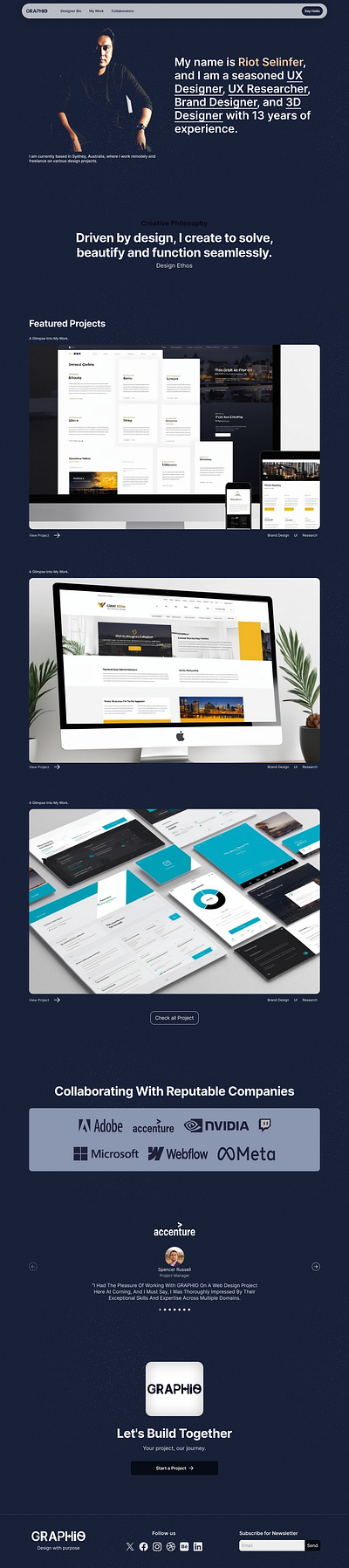 Portfolio website landing page figma landing page logo portfolio ui ux web website