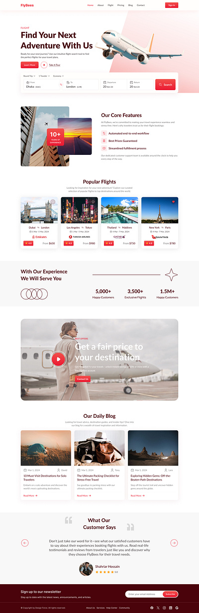 FlyBees : Flight Booking Siteng travel adventure flightbooking ui