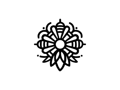 New Artisan Wildflower Honey Logo branding illustration logo