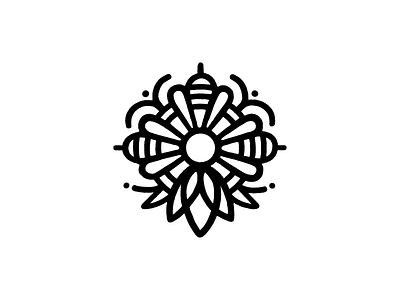 New Artisan Wildflower Honey Logo branding illustration logo