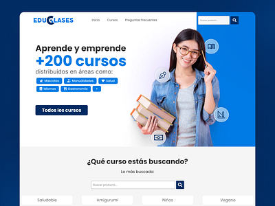 E-Learning Web design (Educlases) design marketing digital ui web design