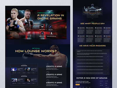 Online Gaming Website Design boxing technique