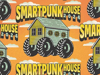 Smartpunk House branding design festival graphic design illustration logo monster truck music music festival record label type typography vector