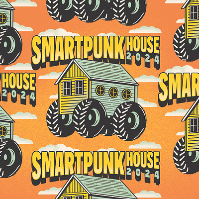 Smartpunk House branding design festival graphic design illustration logo monster truck music music festival record label type typography vector