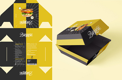 Burger Box Packaging Design vector