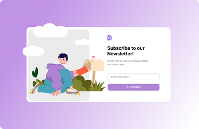 Subscribe to our Newsletter Mockup branding graphic design illustration mockup news newsletter subscribe ui web design