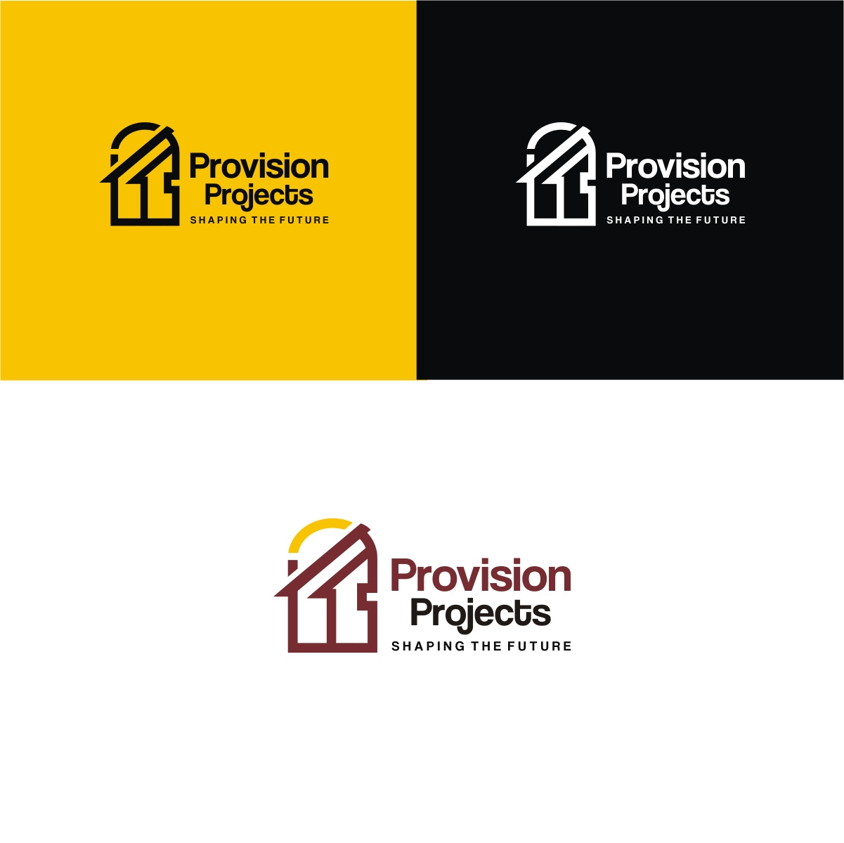 Logo Design For 'Provision Projects' brand logo branding business logo creative logo design design logo graphic design home logo illustration logo logo designer logo maker minimalist logo modern logo motion graphics propertise logo real estate logo ui vector