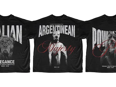 [ FOR SALE ]Streetwear Tshirt Designs | Dogs Edition Vol.02 apparel appreldesign bootleg cane corso dog argentino dogs graphic design illustration pitbull streetwear vintage