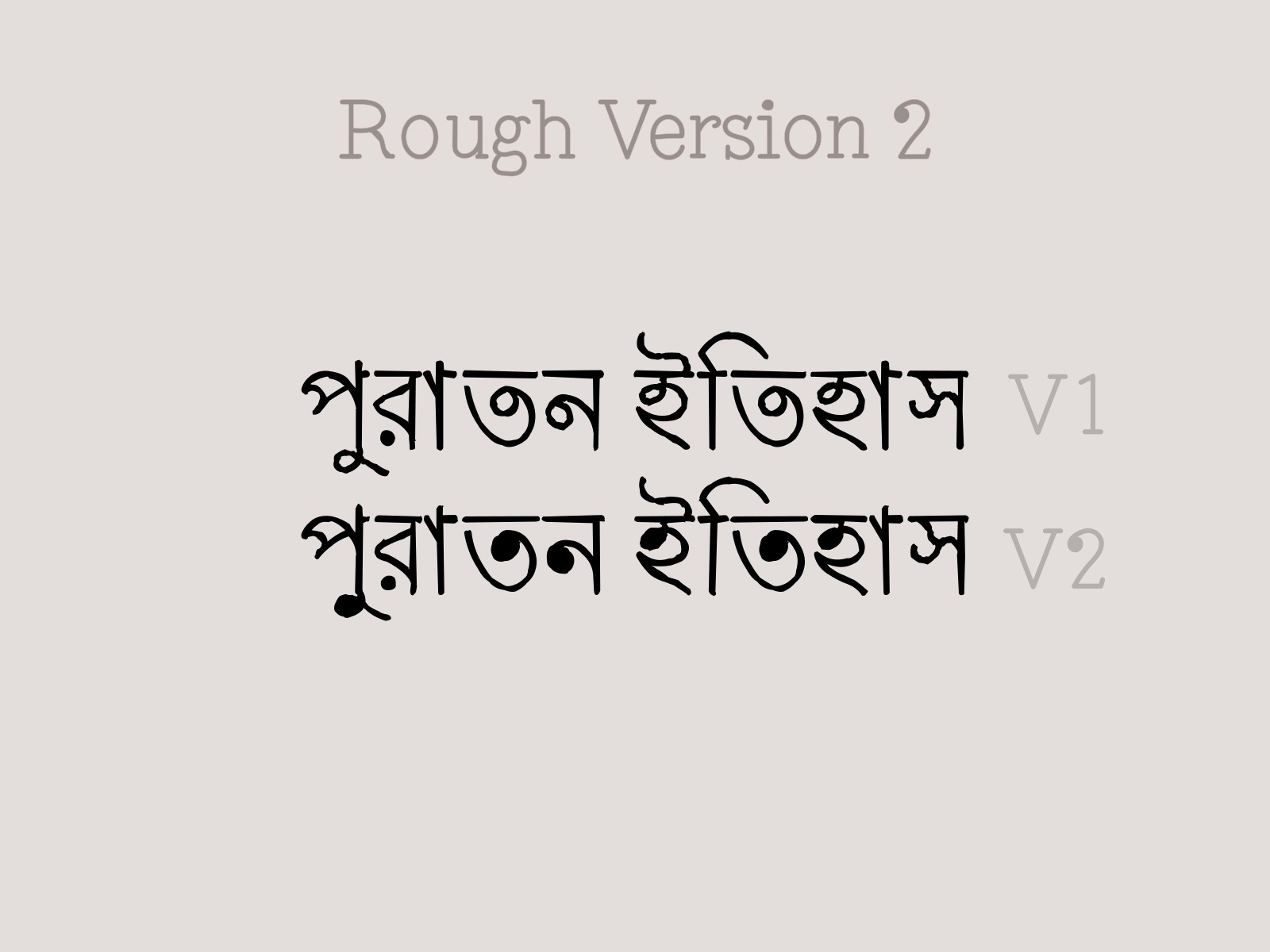 Example of Bangla Font Design & Development