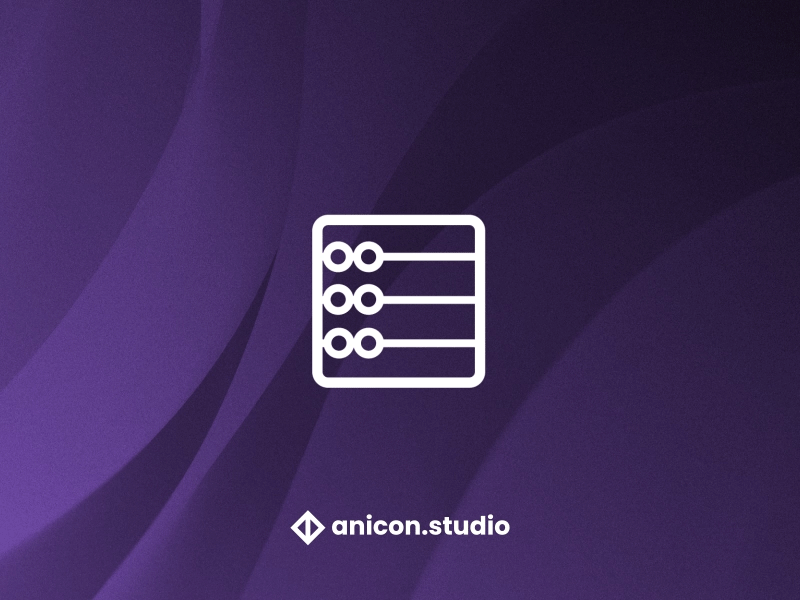 Abacus calculating Lottie icon abacus anicon animated logo design graphic design icon illustration json lottie motion graphics ui