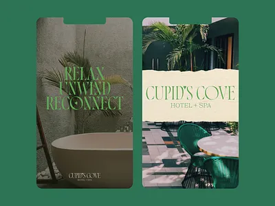 Cupid's Cove Hotel + Spa Social Media Design branding design graphic design hotel and spa hotel branding hotel logo hotel social media logo social media design spa branding spa logo