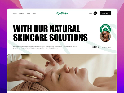 🌿 Radiant Skin Awaits: Skin Care Landing Page Design app branding design graphic design illustration logo typography ui ux vector