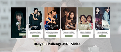 Daily UI Slider #072 callitlove deathgame kdrama kingtheland mobileapp moving slider theglory ui uidesign uiux ux uxdesign websitedesign