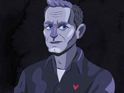 This is Navalny 2d illustration characters digital illustration flat illustration navalny portrait procreate vector