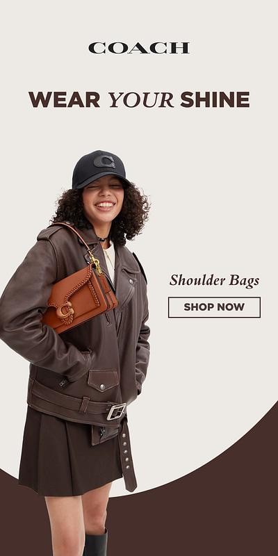 COACH SHOULDER BAGS branding graphic design post