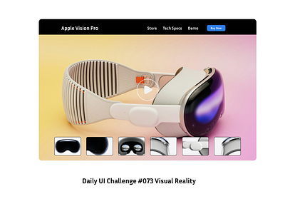 Daily UI Visual Reality #073 apple apple vision pro figma mobileapp ui uidesign uiuxdesign ux uxdesign websitedesign