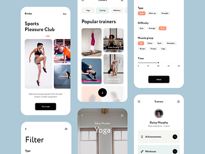 BimboFit: Sculpt Your Future, One Workout at a Time 💪📱 app branding design graphic design illustration logo typography ui ux vector