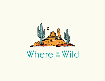 Where in the Wild Primary Logo branding illustration logo