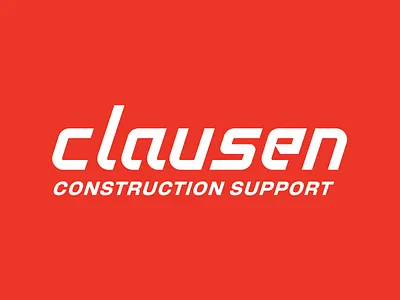 Clausen Brand ID blue collar brand identity branding construction design logo red tools visual id visual identity