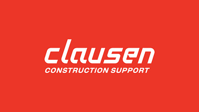 Clausen Brand ID blue collar brand identity branding construction design logo red tools visual id visual identity