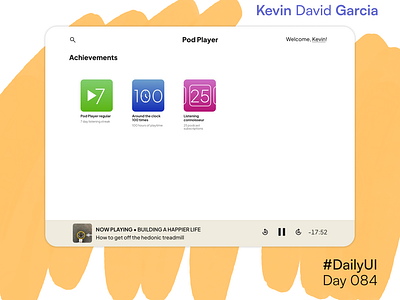 #DailyUI Day 84: Badge achievement audio badge dailyui player podcast