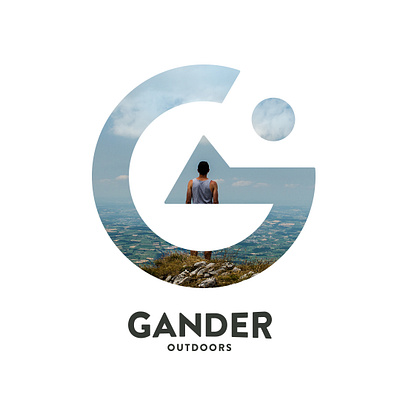 Gander Outdoors boating brand branding consumer goods design hiking logo logo design mountains outdoors recreation retail sporing goods visual id visual identity