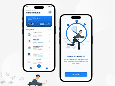 Task Manager Application UI design app figma manage tasks manage time mobile app task app task manager task ui ui ui design