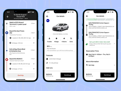 Uber App ui