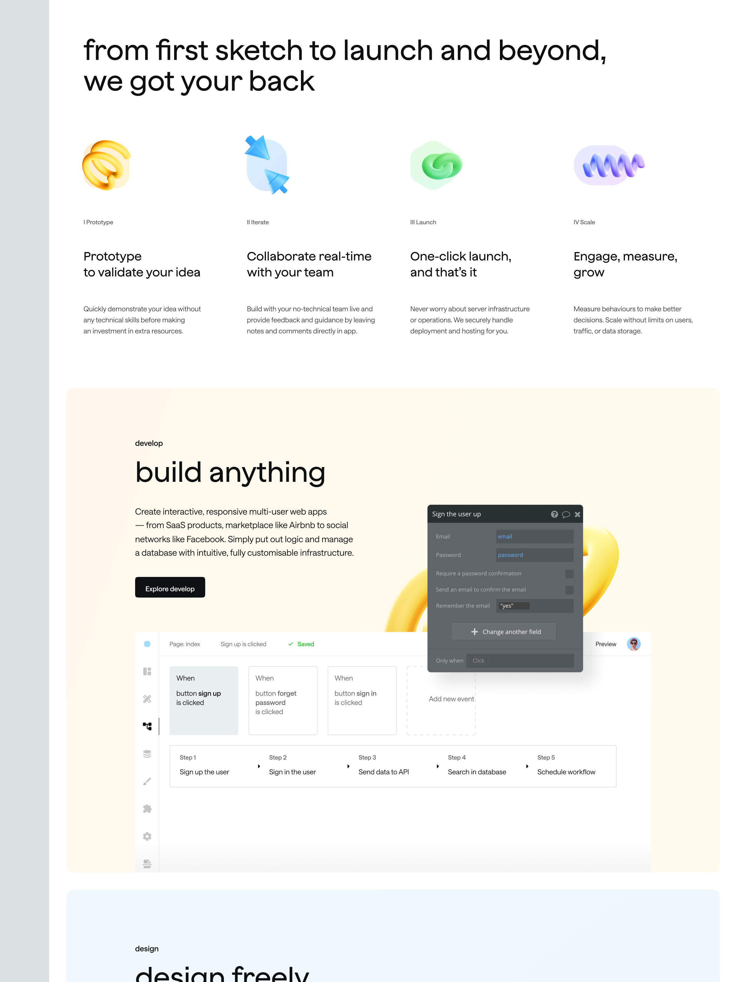 Bubble — Landing no code ui web