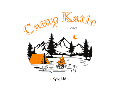 T-shirt illustration. Bachelorette party. Camp ideas. 2d bachelorette branding camping dailyui dailyuichallenge design fire forest graphic design hiking illustration mountains party partybachelorette pines vector