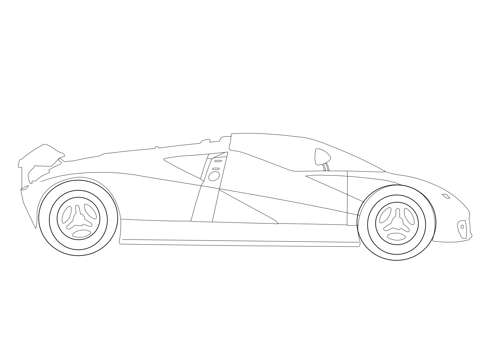 Ford GT90 - Digital Line-Drawing by Anthony Angelotta on Dribbble