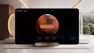 WIP: Planet Exploration for visionOS 3d apple interface mars space ui vision pro visionos