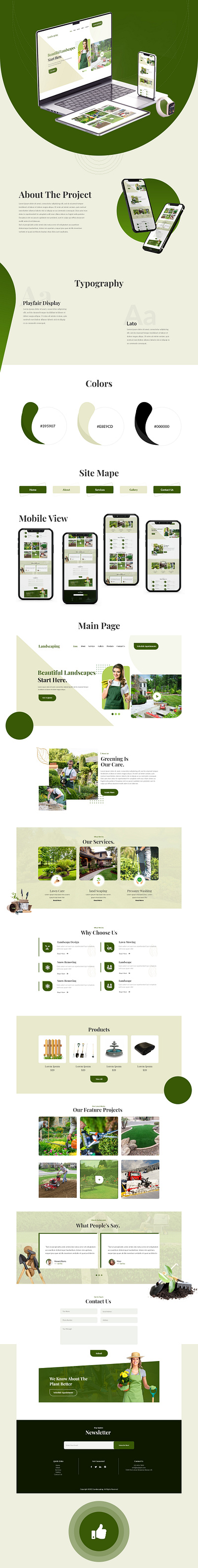 Logen - Landscape branding design logiks designlogiks.com garden gardening services landscape professional services ui webdesign