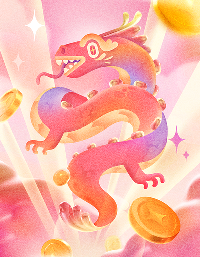 YEAR OF THE DRAGON - New Lunar Year 甲辰龍年 chinese dragon dragon dragon year graphic design illustration