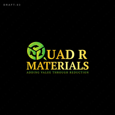 Quad R graphic design logo