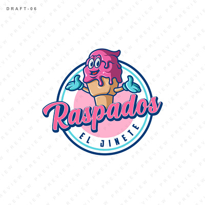 Ice cream branding graphic design logo