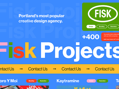 Fisk Projects Daily UI color blocking daily ui daily ui challenge design agency fisk projects landing page ux visual design